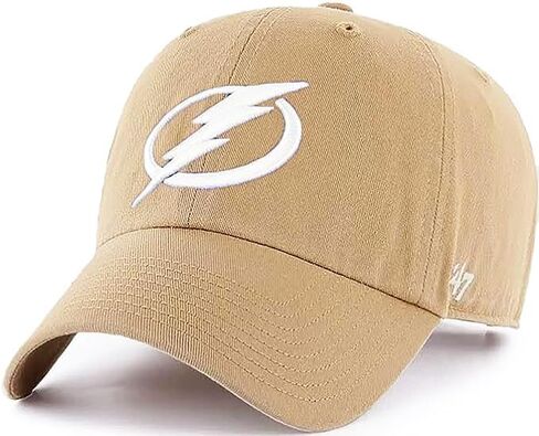 47 Tampa Bay Lightning Hat Mens Womens Clean Up Adjustable Cap, Khaki in Saudi Arabia