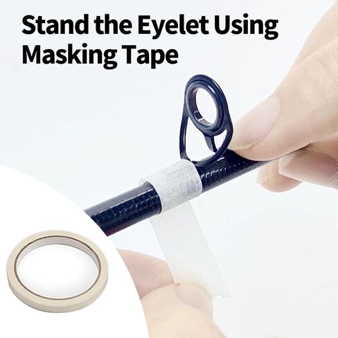 Aventik Fishing Rod Tip Repair Kit Complete with Rod Building Supplies, Glue, Wrapping Thread, Tips Top Eyelet Replacements for Fishing Pole Repair Kit in Saudi Arabia