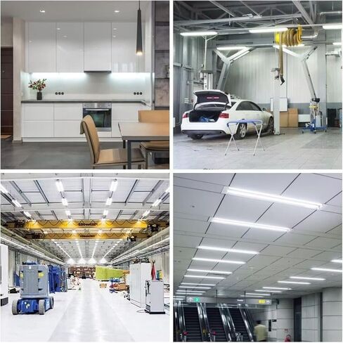 2FT LED Tube Light, T8 T10 Type B LED Light Bulb, 12W 5000K,1560LM High Bright, Replacement 24 Inch F20T12 Fluorescent,Double Ended Power, Clear Cover,4 Pack in Saudi Arabia