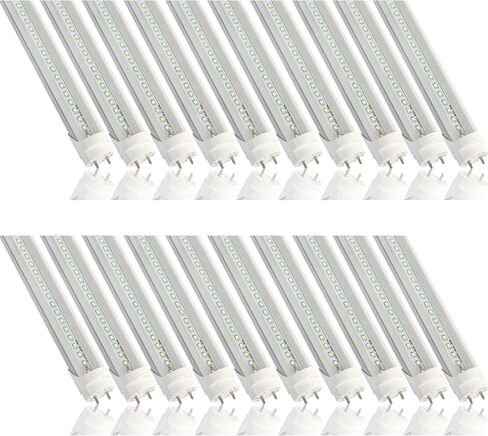 2FT LED Tube Light, T8 T10 Type B LED Light Bulb, 12W 5000K,1560LM High Bright, Replacement 24 Inch F20T12 Fluorescent,Double Ended Power, Clear Cover,4 Pack in Saudi Arabia