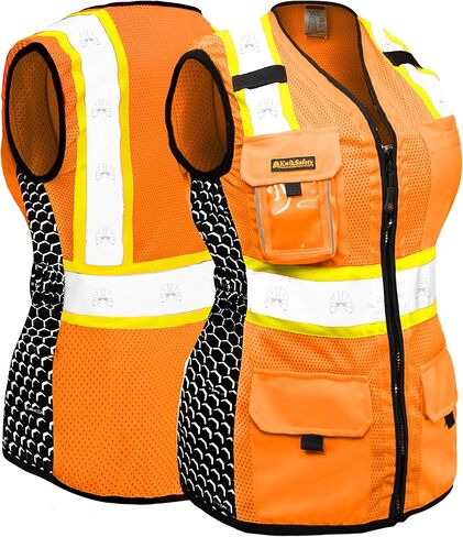 KwikSafety - Charlotte, NC - FIRST LADY Safety Vest for Women, High Visibility Reflective Strips, Meets ANSI & OSHA in Kuwait