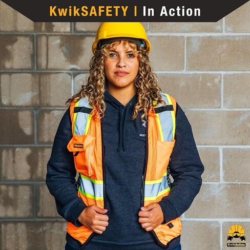 KwikSafety - Charlotte, NC - FIRST LADY Safety Vest for Women, High Visibility Reflective Strips, Meets ANSI & OSHA in Kuwait