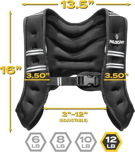 Philosophy Gym Weighted Workout Vest, Strength Training Fitness Body Weight Vest in Kuwait