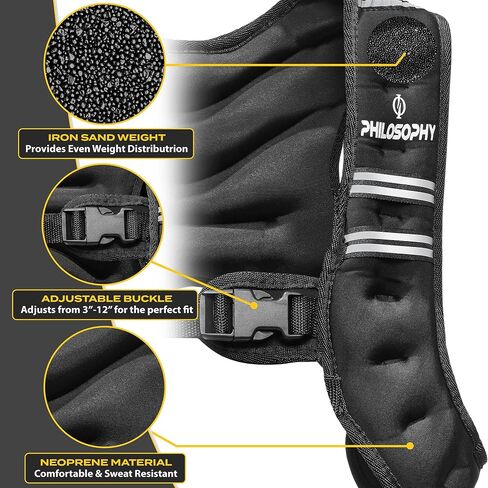 Philosophy Gym Weighted Workout Vest, Strength Training Fitness Body Weight Vest in Kuwait