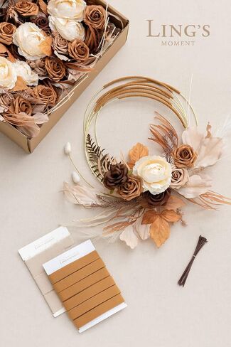 Ling's Moment Dried Terracotta Wedding Floral Hoop Wreath for Bridesmaids,Set of 6,for Bridal Shower,Ceremony Anniversary in Kuwait