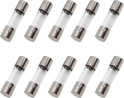 100PCS 10 Values Glass Fuse Kit 250V 5x20mm / 0.19 x 0.78 Inch Fast-Melting Glass Fuse 0.2-20A in Saudi Arabia