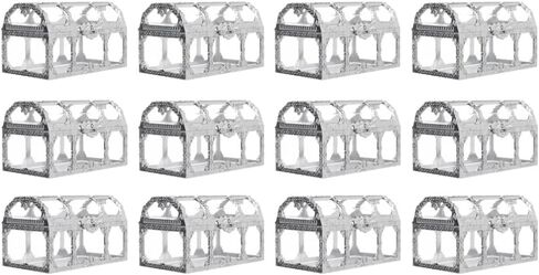 GANAZONO 12pcs Transparent Treasure Chest Candy Boxes Candy Storage Boxes for Wedding Christmas Birthday Party 9x5.2x5cm in Saudi Arabia