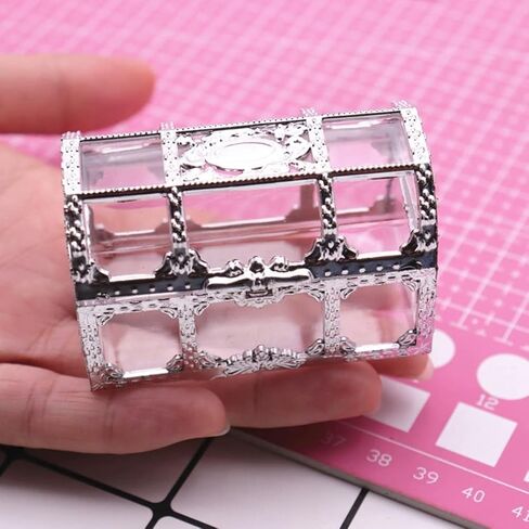 GANAZONO 12pcs Transparent Treasure Chest Candy Boxes Candy Storage Boxes for Wedding Christmas Birthday Party 9x5.2x5cm in Saudi Arabia