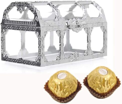 GANAZONO 12pcs Transparent Treasure Chest Candy Boxes Candy Storage Boxes for Wedding Christmas Birthday Party 9x5.2x5cm in Saudi Arabia