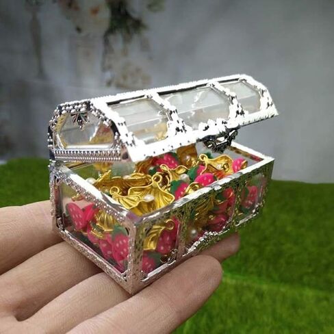 GANAZONO 12pcs Transparent Treasure Chest Candy Boxes Candy Storage Boxes for Wedding Christmas Birthday Party 9x5.2x5cm in Saudi Arabia