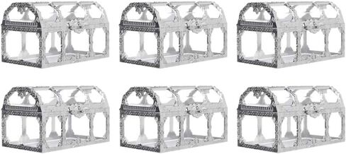 GANAZONO 12pcs Transparent Treasure Chest Candy Boxes Candy Storage Boxes for Wedding Christmas Birthday Party 9x5.2x5cm in Saudi Arabia