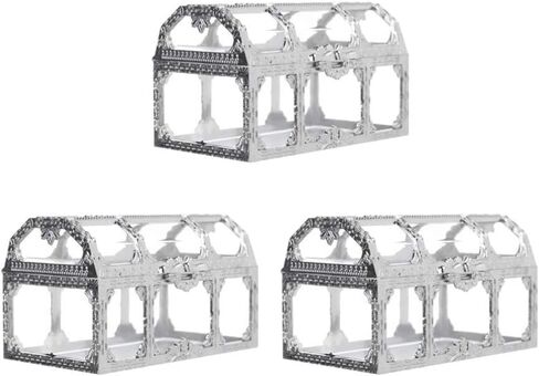 GANAZONO 12pcs Transparent Treasure Chest Candy Boxes Candy Storage Boxes for Wedding Christmas Birthday Party 9x5.2x5cm in Saudi Arabia