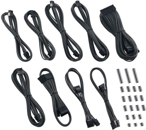 CableMod E-Series Classic ModFlex Sleeved Cable Kit for EVGA G/G+ / P/P+ / T (Black + White) in Saudi Arabia