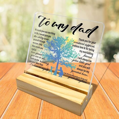 Dad Gifts from Daughter, Dad Birthday Fathers Day Christmas Day Gifts for Father, Best Dad Ever Gifts, Thank You Gifts for Dad, Your Constant Support Endless Love, Desk Acrylic Decor in Saudi Arabia