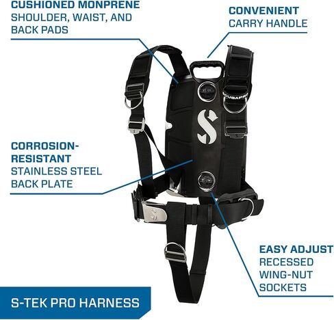 Scubapro S-Tek Pro Harness, with Back Plate in Saudi Arabia