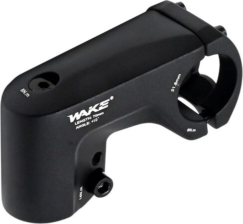 Mountain Bike Handlebar Short Stem 10 Degree 31.8 70mm MTB Stem Riser Universal short handle bar stem for Most Bicycle Road Bike MTB BMX Cycling Fixed Gear in Saudi Arabia