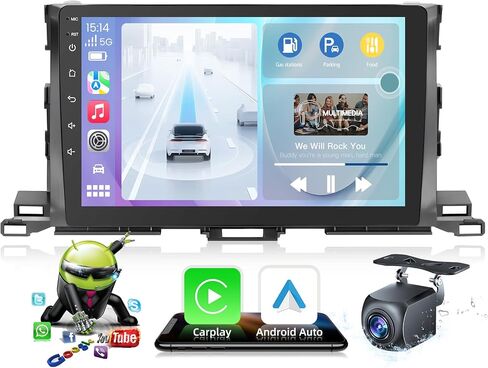 Car Radio Stereo for Toyota Highlander 2000-2007, (2G+64G) Android 12 Upgrade 9" Touchscreen Stereo with Wireless Carplay Android Auto 5GWiFi, Head Unit with GPS/FM/DSP/SWC 1080P AHD Backup Camera in Saudi Arabia
