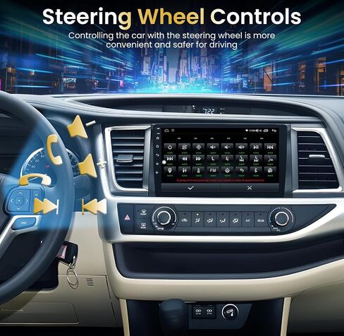 Car Radio Stereo for Toyota Highlander 2000-2007, (2G+64G) Android 12 Upgrade 9" Touchscreen Stereo with Wireless Carplay Android Auto 5GWiFi, Head Unit with GPS/FM/DSP/SWC 1080P AHD Backup Camera in Saudi Arabia