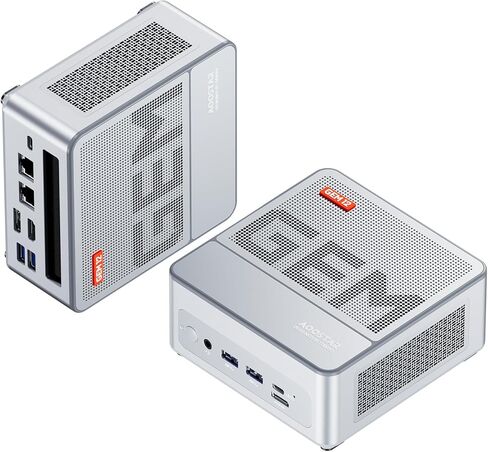 GEM12 8845HS Mini PC, AMD Ryzen 7 8845HS 32GB DDR5 RAM 1T M.2 2280 PEIC4.0 SSD, 1 x OCULINK/ USB4(PD|8K@60Hz)/1 x HDMI2.1/1 xDP 1.4, 2X 2.5G RJ45(No-screened version) in Saudi Arabia