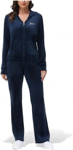 Juicy Couture Women's Bling Velour Track Pants in Saudi Arabia