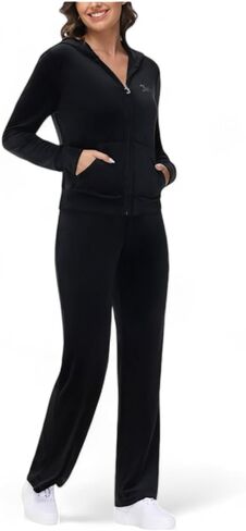 Juicy Couture Women's Bling Velour Track Pants in Saudi Arabia