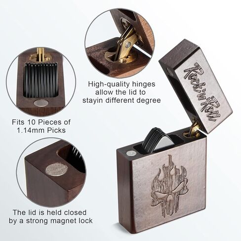 حامل اختيار الجيتار من THYGIFTREE للاعبي الجيتار، يناسب 5-18 قطعة جيتار، هدايا إكسسوارات جيتار فريدة من نوعها للموسيقيين، ومحبي الموسيقى، والروك أند رول in Kuwait