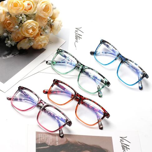 4 عبوات من نظارات القراءة متعددة البؤر التقدمية للنساء، بمفصلات زنبركية مضادة للضوء الأزرق، قارئات الموضة in Kuwait