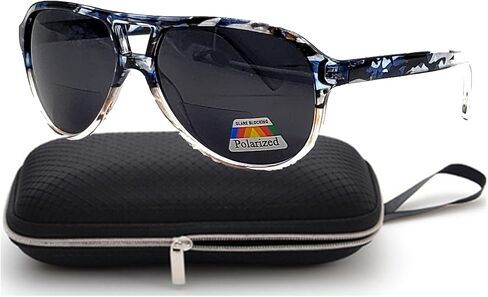 Polarized Bifocal Reading Glasses Blue Light Blocking Readers for Men Women Lightweight Aviator Retro in Kuwait
