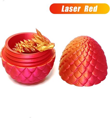 Varuotu 3D Printed Dragon Egg,Mystery Crystal Dragon Fidget Toys,Articulated Dragon,Home Desk Decor Easter Surprise Dinosaur Eggs,Adults Fidget Toys for Autism/ADHD in Saudi Arabia