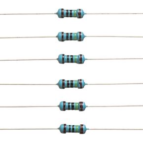 BOJACK 1M Ohm Resistors 1/4 W ±1% Metal Film 1000K Ohm Single Resistor (Pack of 200 Pcs)