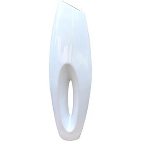 Tall Floor Vase, White Floor Vase, Home Decor, 29-inch Vase, Decorative Lightweight Vase, for The Entryway, Dining Room, Living Room, or Bedroom, Fill with Pampas Grass, Small