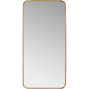 Mutriku 18 in. W x 36 in. H Rectangle Metal Wall Mirror in Brushed Gold in Saudi Arabia