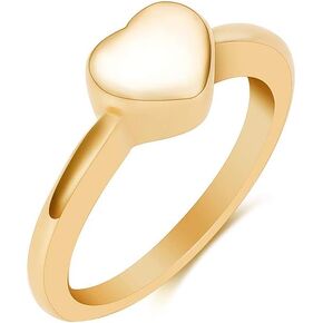 Heart Shape Urn Ring for Ashes for Women Men Finger Ring Memorial Jewelry for Loved Ones Ashes with Filling Kits