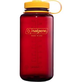 Nalgene Water Bottle - Lightweight Sustain Tritan BPA-Free Shatterproof Bottle for Backpacking, Hiking, Gym, 32 OZ, Wide Mouth, Cornflower Blue