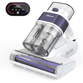 BNEJEN Mattress Vacuum Bed Vacuum Cleaner with UV-C Light & Ultrasonic &15Kpa Suction 500W Powerful, High HeatingTech Double-Cup Handheld Vacuums for Dust & Pet Hair, Corded