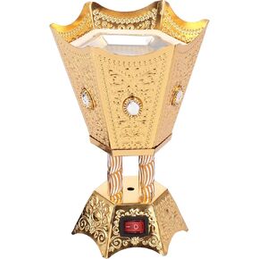 Electric Incense Burner Middle Eastern Style Tabletop Electric Censer Bakhoor Metal Arabic Incense Burner Holder for Home Office Yoga Spa Decor
