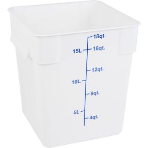 Restaurantware - LIDS ONLY: Met Lux 9 x 9 Inch White Plastic Lids, 10 Durable Storage Container Lids - Fits 6 And 8 Quarts, Pull-Corner Tab, Food Storage Container Lids, For Securing The Contents