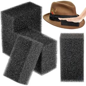 Cunhill Hat Cleaner Kit 6 Pieces Hat Brush Hat Sponge Hat Cleaner Kit Felt Hat Cleaning Sponge Western Hat Brush Cleaning Removes Lint and Dirt for Wool Felt Straw Hats
