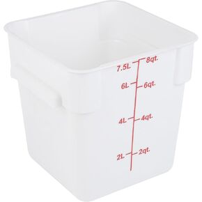 Restaurantware - LIDS ONLY: Met Lux 9 x 9 Inch White Plastic Lids, 10 Durable Storage Container Lids - Fits 6 And 8 Quarts, Pull-Corner Tab, Food Storage Container Lids, For Securing The Contents