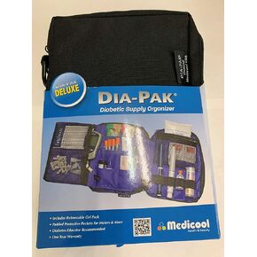 Medicool DIA-PAK Deluxe Diabetic Supply Organizer - Black