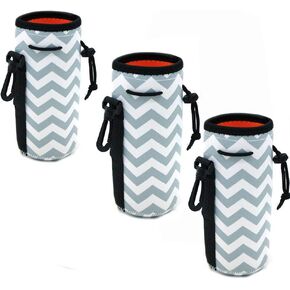 Af-Wan Water Bottle Cooler Carrier for 22 oz Long Neck Water Bottle or Tall Beer Bottles,Protable Neoprene Insulated Water Drink Bottle Cover Sleeve Tote Bag Pouch Holder Strap.(3pcs)