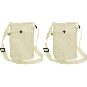 uxcell Water Bottle Holder with Adjustable Shoulder Straps Water Bottle Carrier Bag Mesh Crossbody Water Bottle Carrier with Pocket for Sports Hiking Walking Travel