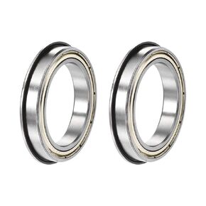uxcell F6806ZZ Flanged Ball Bearing 30x42x7mm Double Shielded Chrome Steel Bearings 2pcs