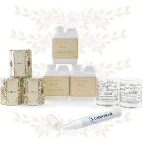 مجموعة هدايا تايلر كاندل براقة مع 3 غسول براقة، و3 شموع نذرية، و2 كأس نذري، حزمة مع قلم مزيل البقع - ديفا، صيانة عالية، كاتينا in Kuwait