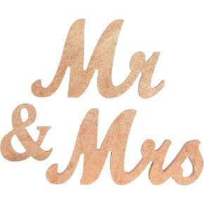 Mandala Crafts Black Wooden Mr and Mrs Signs for Wedding Decorations for Reception - Mr&Mrs Sign Wedding Table Decorations - Mr & Mrs Sign for Sweetheart Table Decor