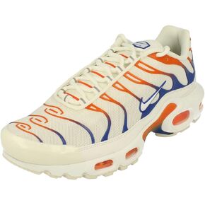 Nike Air Max Plus Women's Shoes (DZ3671-103, Summit White/Racer Blue/Safety Orange/) Size 7