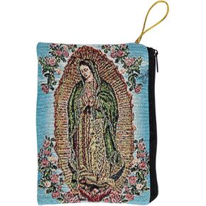 Woven Our Lady of Guadalupe Rosary Pouch, 6 Inch