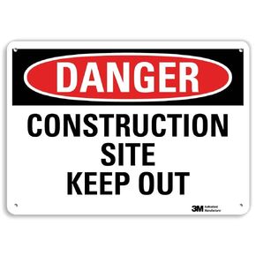 SmartSign “Danger - Construction Site, Keep Out" Sign | 10" x 14" 3M Reflective Aluminum