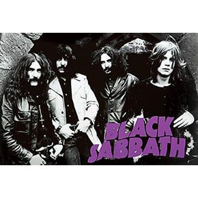 BUY ART FOR LESS Officially Licensed Black Sabbath Group Art Poster - 36 x 24 Inch - Decorative Print - Poster Paper - Ready to Frame