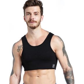 JOCKMAIL Men's Neoprene Brace Vest Chest Support Strap Fitness Gym Sports Bra Vest Mens Chest Compression Vest